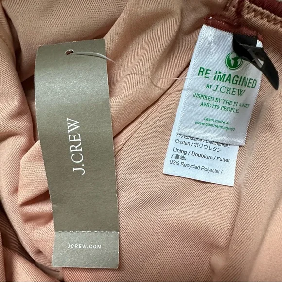 J.Crew One Piece Textured Swimsuit Rust NWT Size 8 - Picture 5 of 7